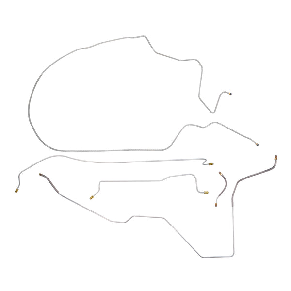 1962 Plymouth Belvedere Fury Complete Power Drum Max Wedge Brake Line Kit, OE Steel