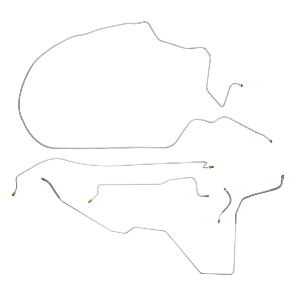 1963 Plymouth Belvedere Fury Complete Power Drum Max Wedge Brake Line Kit, OE Steel