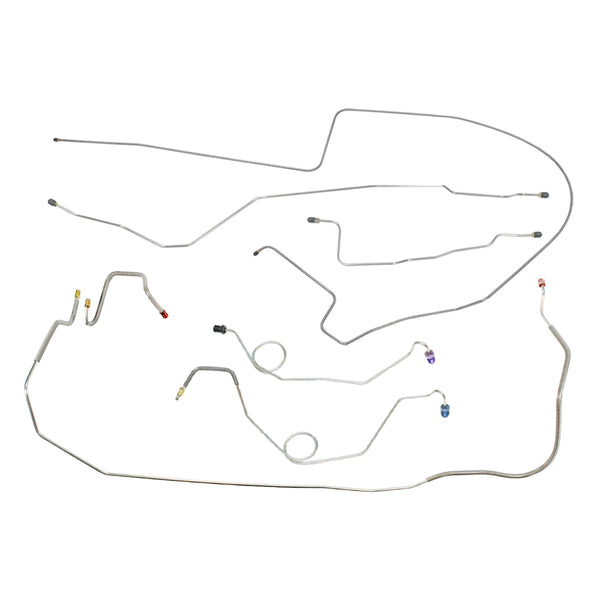 1967 Plymouth Belvedere GTX Satellite w/ Straight Right Front, Dana 60 Rear Axle, Manual Drum Brake Line Kit 7pc, OE Steel