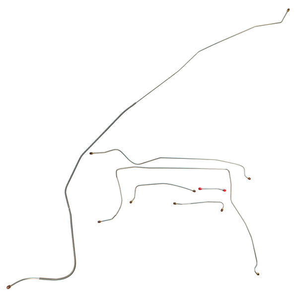 1941 Plymouth P-11/Special Deluxe 117" WB Manual Drum Brake Line Kit, OE Steel