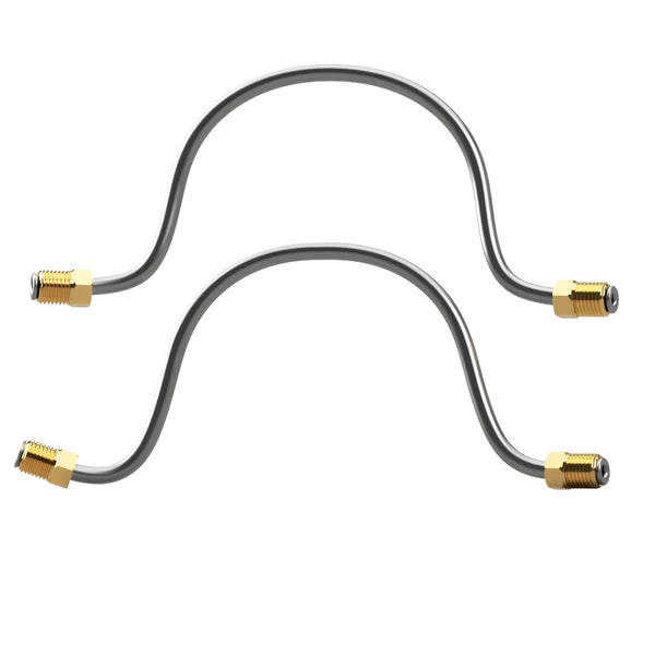 1946-48 Plymouth Special Deluxe P15 Manual Drum Brake Wheel Lines, 2pc, OE Steel