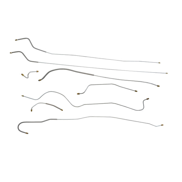 1950 Plymouth P19 manual drum brake line Kit 7pc, OE Steel