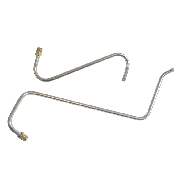 1965-66 Plymouth Fury I/II/III/Sport Fury 318CID 2bbl Pump to Carb Lines 2pcs, OE Steel