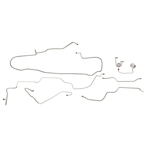 1978-79 Pontiac Sunbird Manual Disc Brake Line Kit 7pc, OE Steel