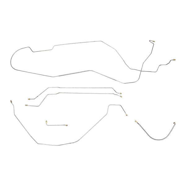 1954-55 Packard Drum Brake Line Kit 7pc, OE Steel