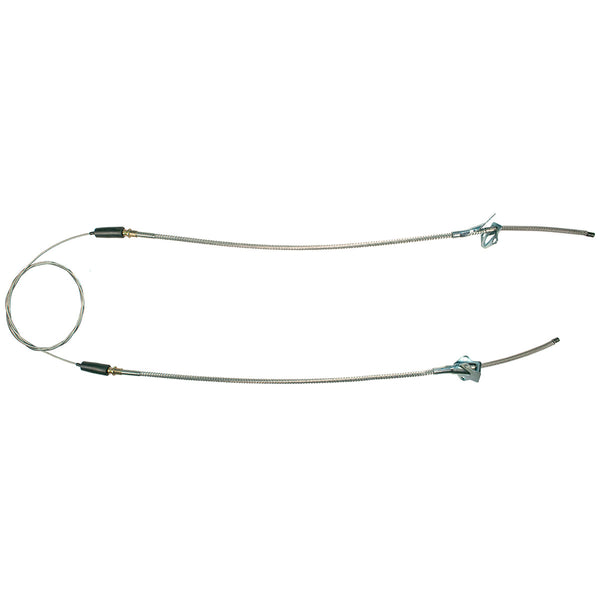 1949-54 Pontiac Chieftain Star Chief 120" WB Rear Brake Cable (1 Cable-Loop) Bolt to Backing Plates - Has Brackets - OE Steel