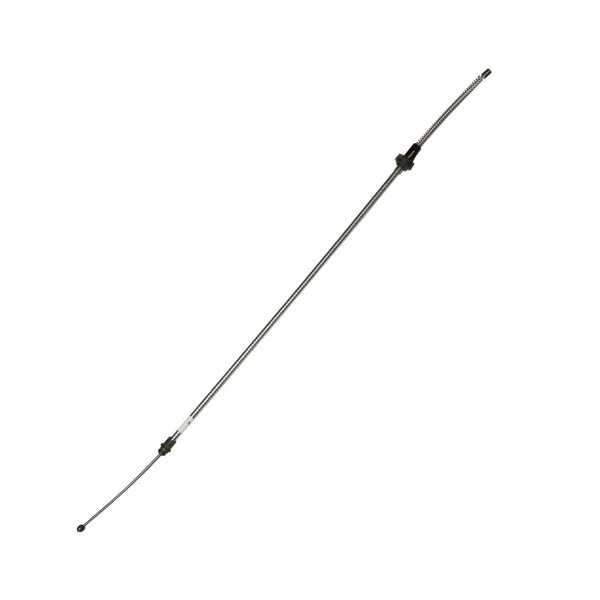 1970-74 E-Body Rear Parking Brake Cable With Intermediate 1pc OE Steel