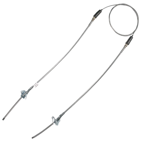 1955-56 Pontiac Star Chief Bonneville Rear Parking Brake Cable (1 Cable-loop) Includes Brackets, OE Steel