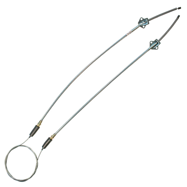 1957 Pontiac Star Chief Bonneville Rear Parking Brake Cable (1 Cable-loop), With Brackets, OE Steel