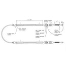 1963 Pontiac LeMans Tempest Rear Parking Brake Cable, 1pc OE Steel