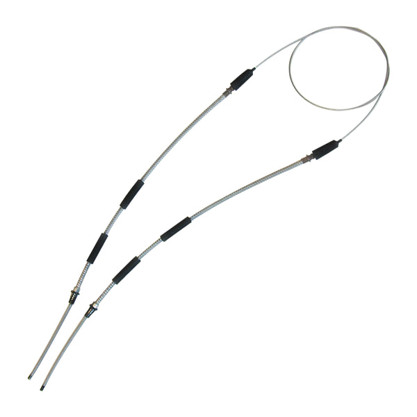 1955-57 Chevrolet Full Size Car Rear Parking Brake Cable (1 Unit w/2 Ends), OE Steel