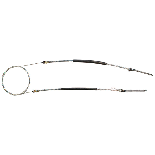 1952-53 Ford Pass Car Rear Parking Brake Cable, Loops for Both Wheels, OE Steel