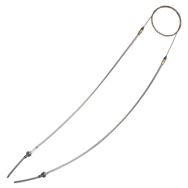 1964 Ford Fairlane Rear Parking Brake Cable, Loops To Both Wheels, 1pc, OE Steel