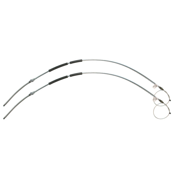 1972 Ford F-250 2WD Long Bed Rear Parking Brake Cable Pair, OE Steel