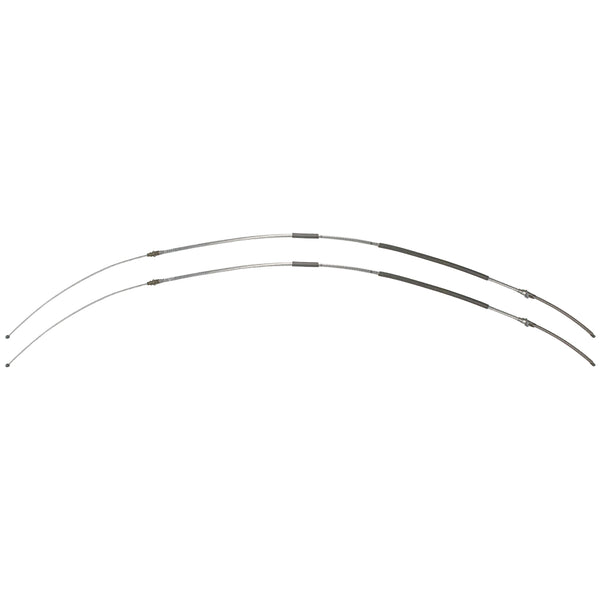 1969 Ford F-250 4wd Long Bed Rear Parking Brake Cable Pair, OE Steel