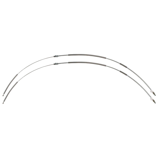 1973 Ford F-250 4wd Long Bed Rear Parking Brake Cable Pair, OE Steel