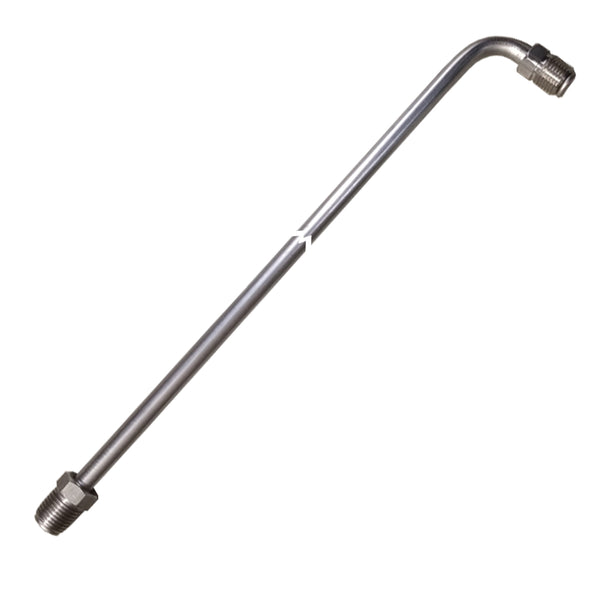 1/4" Tubing 30 Inches Long With 90 Deg Bend One End 7/16-24 Fittings Each End Stainless