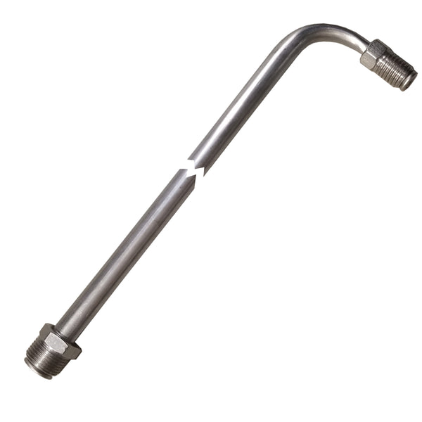 5/16" Tubing 16 Inches Long With 90 Deg Bend One End 1/2-20 Fittings Each End Stainless