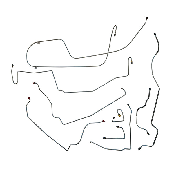 1971-74 American Motors Javelin Power Disc Brake Line Kit 9pc, Stainless