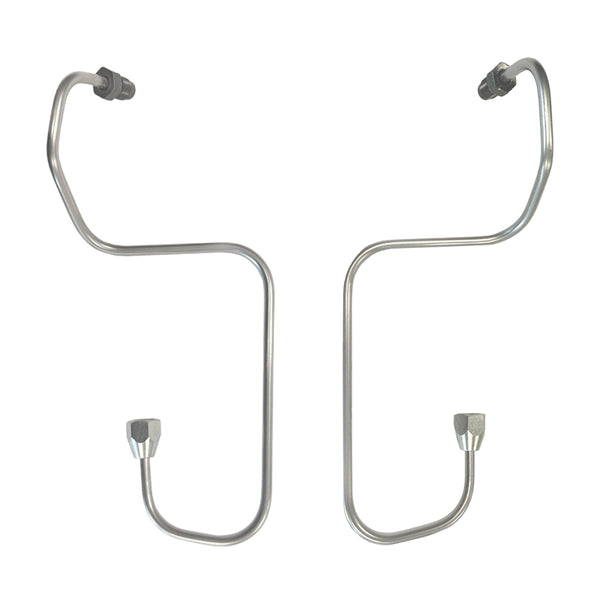 1966-68 Alfa Romeo Spider Duetto Disc Brake Caliper Lines 2pc, Stainless (A-9)