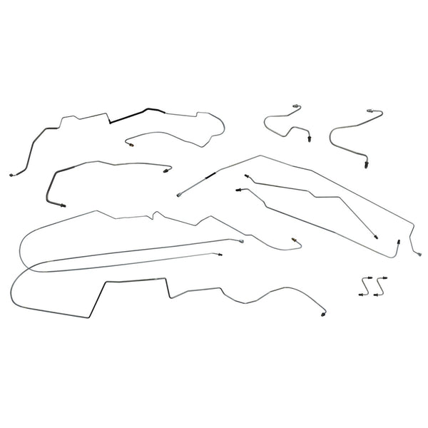 2000-05 Buick Century Rear Drums w/ABS Complete Brake Line Kit (w/o Flex) 11pc, Stainless