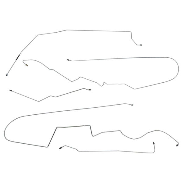 2000-05 Buick Century Front Disc w/ABS Mid-Chassis Brake Line Kit (w/o Flex) 5pc, Stainless