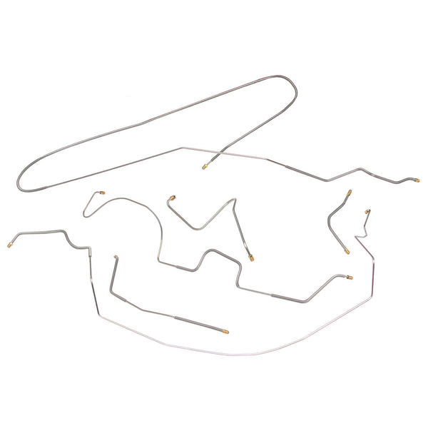 1962-63 Buick Special Skylark Manual Drum Brake Line Kit 6pc Stainless