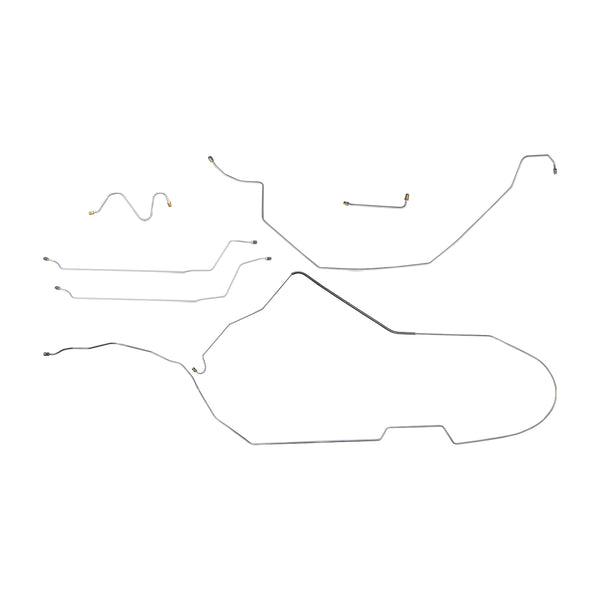 1965 Buick Special/Skylark (Non-GS) Hardtop Manual Drum Brake Line Kit 6pc, Stainless