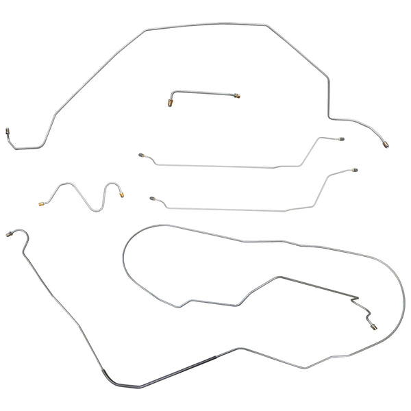 1965 Buick Special/Skylark (Non-GS) Convertible Manual Drum Brake Line Kit 6pc, Stainless