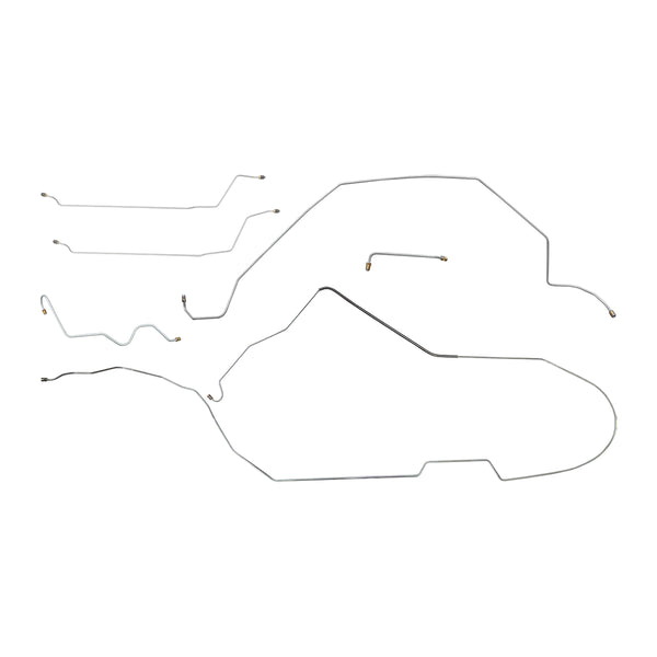 1965 Buick Special/Skylark (Non-GS) Hardtop Power Drum Brake Line Kit 6pc, Stainless