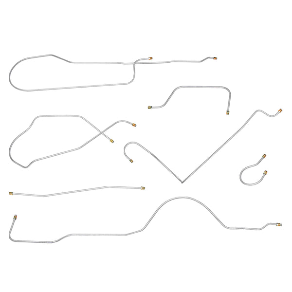 1965 Buick LeSabre Power Drum Brake Line Kit 6pc, Stainless