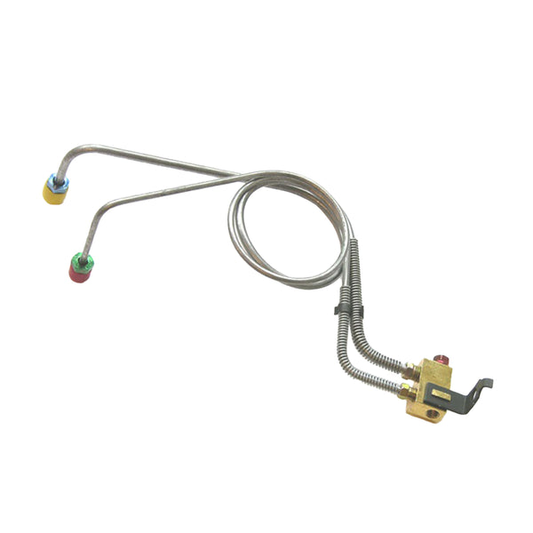 1965-66 Chevrolet Impala Dual Master Manual Disc/Drum Conversion M/C Lines & Brass Block 3pc, Stainless