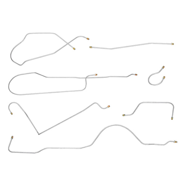 1949 Buick Roadmaster Series 70 Manual Drum Brake Line Kit, Stainless