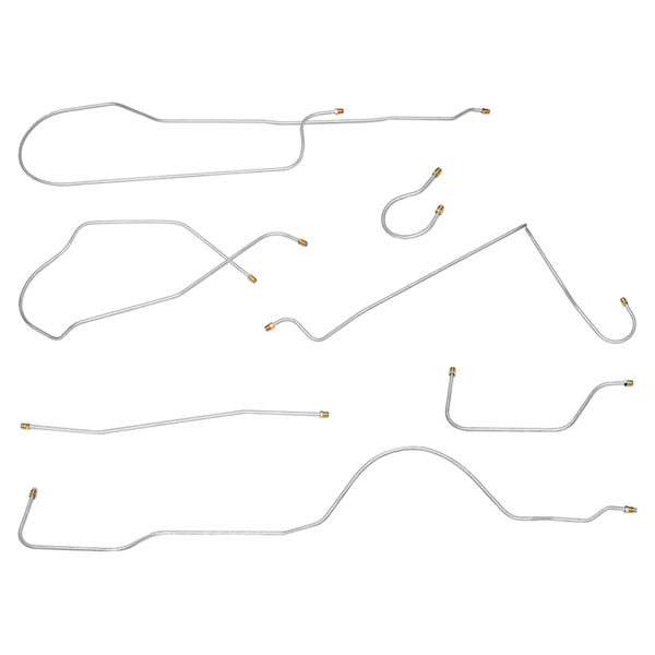 1957 Buick Super/Roadmaster Power Drum Brake Line Kit 7pc, Stainless