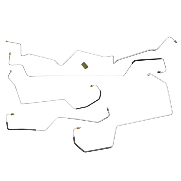 1996-99 Buick LeSabre, Front Disc Rear Drum, w/ ABS & Traction Control, Front Brake Line Kit, 5pc, Stainless