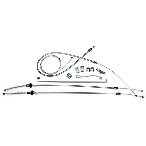 1971-72 B-Body Mopar Complete Parking Brake Cable Kit, Stainless