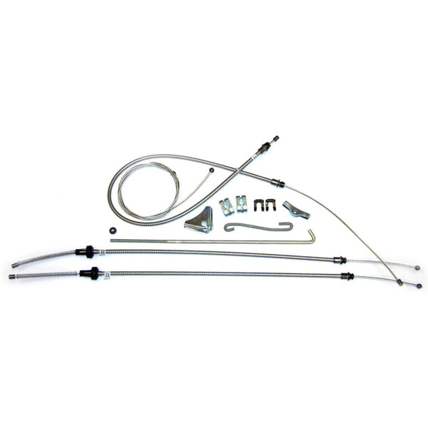 1973-74 B-Body Mopar Complete Parking Brake Cable Kit, Stainless