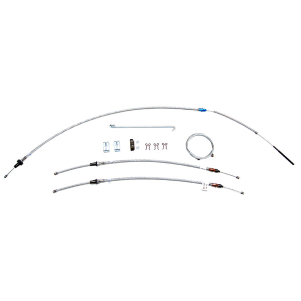 1967 Chevrolet Camaro Pontiac Firebird Complete Parking Brake Cable Kit 88-1/2" Intermediate Stainless