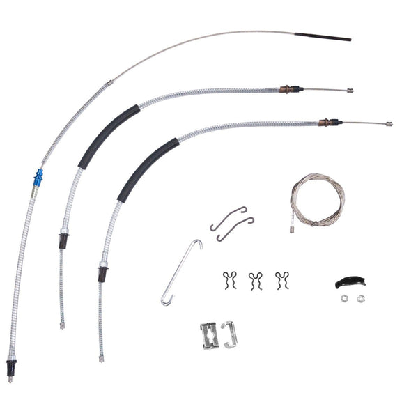 1968-72 El Camino T-350 Trans Complete E-Brake Cable Kit, Stainless