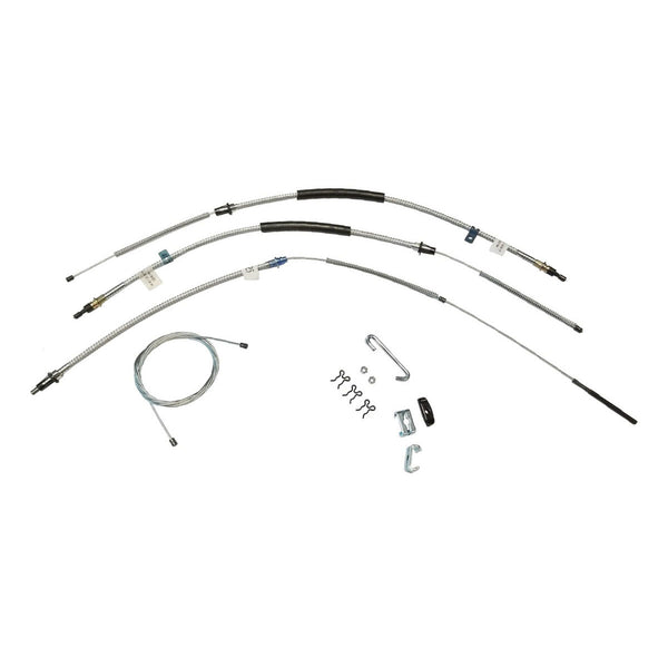 1967-70 Impala T-400 Transmission Complete Brake Cable Kit. Stainless