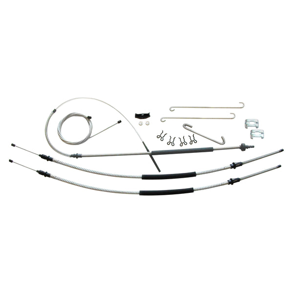 1973-77 Buick Oldsmobile Pontiac A-Body - T350 Or Manual Transmission Complete Parking Brake Cable Kit Stainless