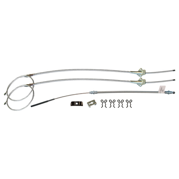 1962 Pontiac Grand Prix Catalina Entire Parking Brake Cable Kit, Stainless