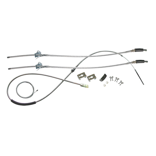 1969-72 Chevrolet GMC Blazer Jimmy  2wd, Leaf Rear, Complete Parking Brake Cable Kit, Stainless