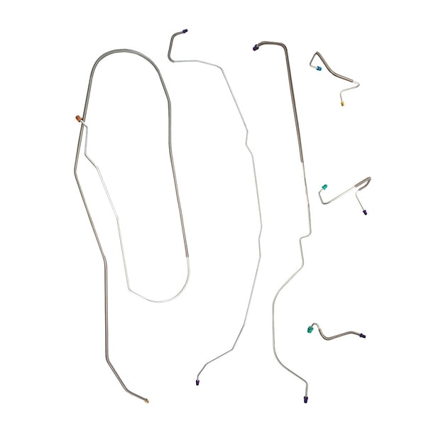 1968-69 Buick Riviera Power Drum Complete Brake Line Kit, Stainless