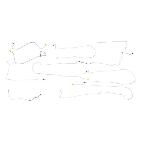 2000-03 Cadillac DeVille Four-Wheel Disc ABS Complete Brake Line Kit 10pc, Stainless