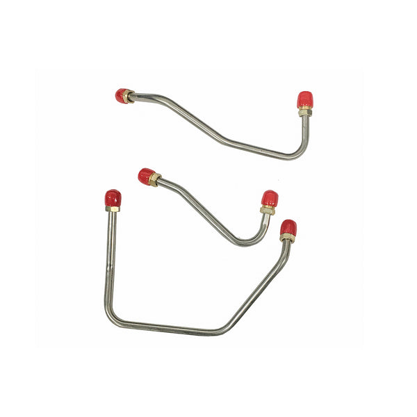 1958 Cadillac 365CID Tri-Power Pump to Carb Lines 4pc, Stainless