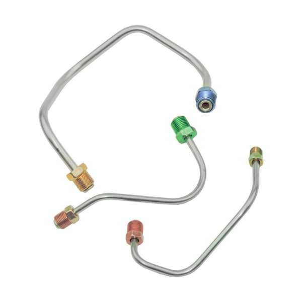1967-68 Camaro 68 Nova, Power Or Manual Disc Master Cylinder Brake Lines, 3pc Stainless
