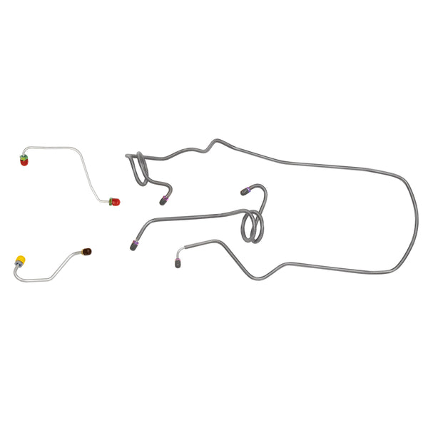 1971-80 Chevrolet Camaro Power Disc Front Brake Line Kit 4pc, Stainless Steel