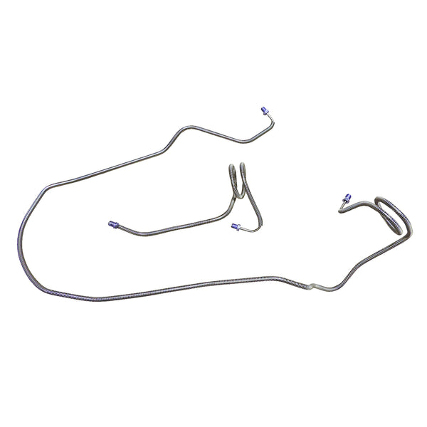 1971-80 Camaro Firebird Power Disc, Right & Left Front Brake Lines, 2pc Stainless