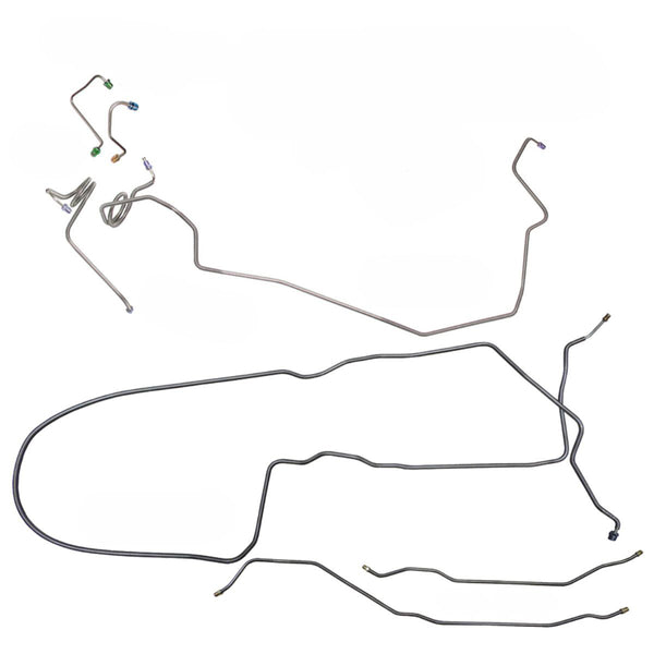 1974 Chevrolet Camaro Power Disc Complete Brake Line Kit 7pc, Stainless